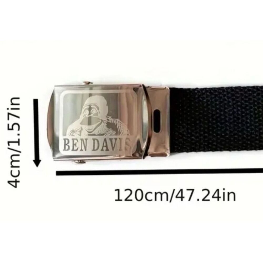 Ben Davis Unisex Black and White Checkered canvas Belt Multicolor Adjustable 🆕 - Picture 7 of 7